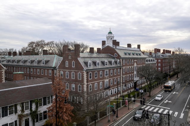 A view of Harvard campus on John F. Kennedy Street at Harvard University is pictured in Cambridge, Massachusetts, U.S., December 7, 2023. REUTERS/Faith Ninivaggi/File Photo