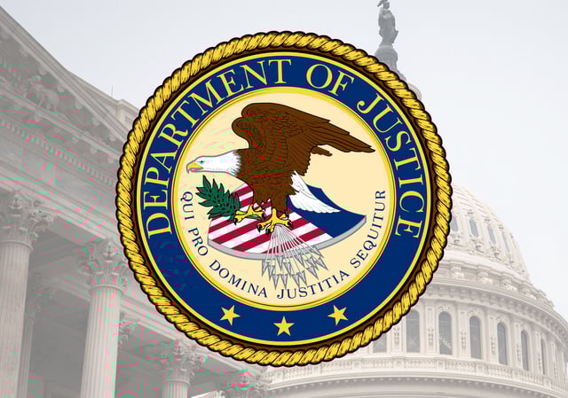 The United States Department (DOJ) of Justice logo. seal (DOJ via Bay City News)