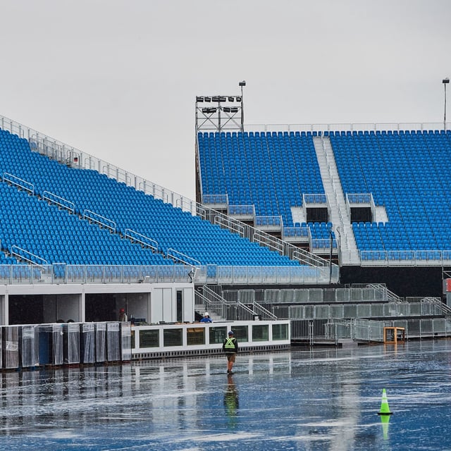 Final construction remains ongoing as Rogers Stadium nears completion in Toronto on June 26, 2025. (Sammy Kogan/The Globe and Mail)