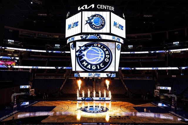 The Orlando Magic basketball franchise unveils their new logo; “The Star” an iconic franchise symbol at a special event inside the Kia Center in Orlando, Fla., Tuesday, June 3, 2025. (Willie J. Allen Jr./Orlando Sentinel)