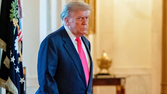 US President Donald Trump arrives to speak in the East Room of the White House in Washington, DC, US, on Thursday, June 26, 2025. A Republican plan to cut $250 billion in Medicaid and other health-care spending hit a procedural roadblock in the Senate Thursday, complicating efforts to pass Donald Trump's massive tax and spending package. Photographer: Ken Cedeno/UPI/Bloomberg via Getty Images