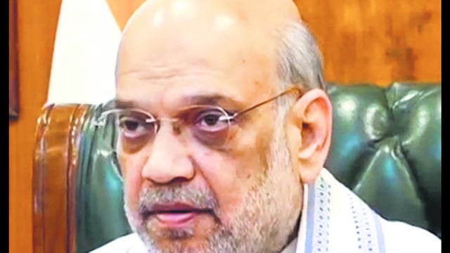Union home minister Amit Shah said that everyone should get rid of “slave mentality” and until a person takes pride in his own language that person cannot be free from the mentality of slavery. (PTI)