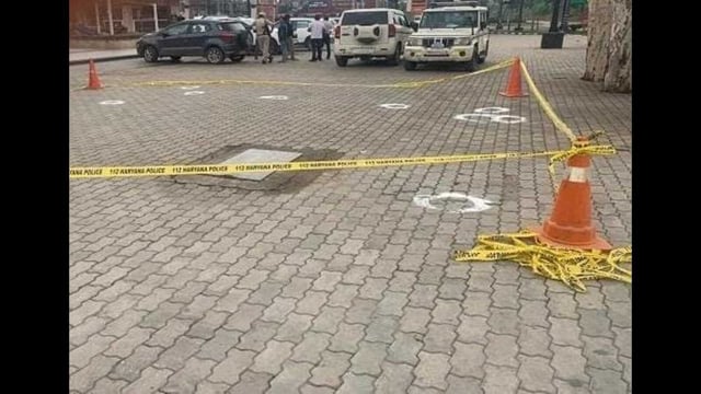 The attackers left behind a slip containing a mobile number and additional details, pointing towards a possible case of extortion, say police. (HT)