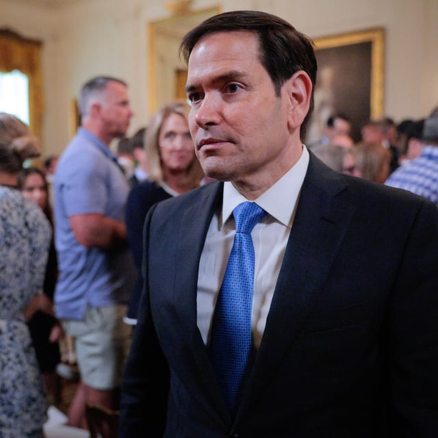 WASHINGTON, DC - JUNE 26: U.S. Secretary of State Marco Rubio leaves the East Room after attending a "One, Big, Beautiful" event with President Donald Trump in the East Room of the White House on June 26, 2025 in Washington, DC. Trump held an event to urge the passage of the "One, Big, Beautiful Bill," Trump's signature tax-and-spending agenda.  (Photo by Chip Somodevilla/Getty Images)