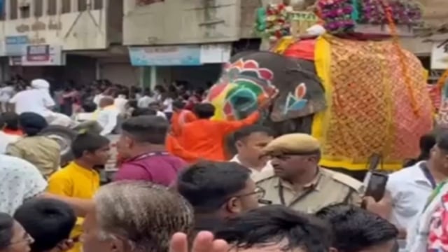 Chaos broke out in Ahmedabad after elephants started running amok amid Jagannath Yatra