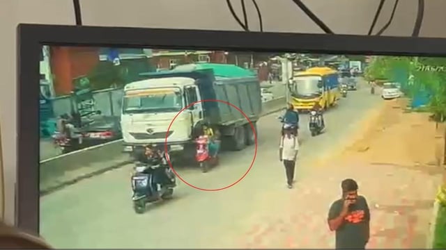 6-year-old boy on way to school with mother dies after lorry hits scooter