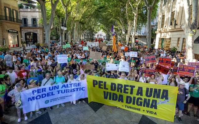 A tourism boom has fuelled local concern about increasingly scarce and unaffordable housing in Spain