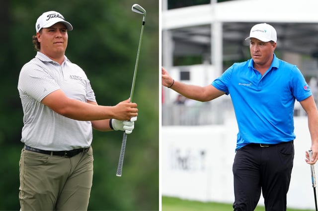 Rocket Classic 2025: Kevin Roy and Aldrich Potgieter carded matching 10-under 62s, just 8 minutes apart, at the 18-hole scoring record at Detroit Golf Club. (Image Collage | Getty images)