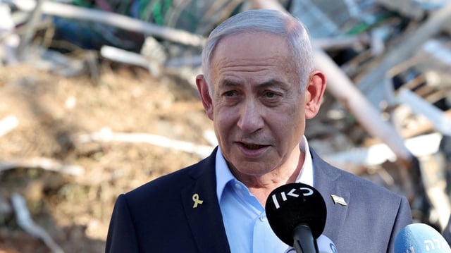 Le premier ministre israélien Benyamin Netanyahou dans la ville centrale de Rehovot, Israël, le 20 juin 2025.