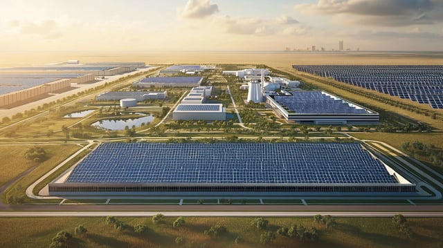 Visual rendering of the world’s largest energy and data campus.