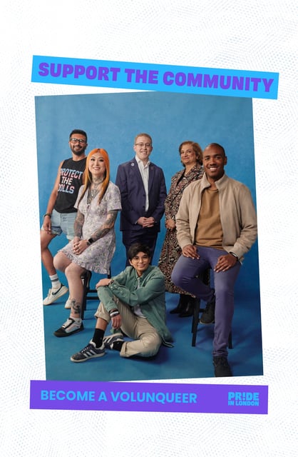 The cast of Pride in London&#39;s 2025 Volunqueer campaign. (Pride in London)