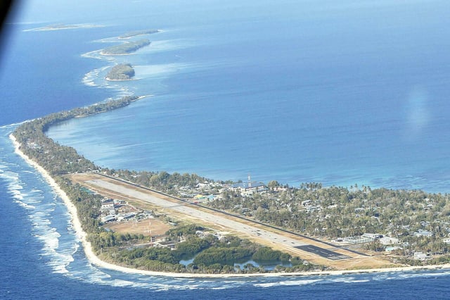 Les Tuvalu pourraient être submergés par les eaux et devenir inhabitables d'ici à 80 ans. (Photo datée de 2011)

