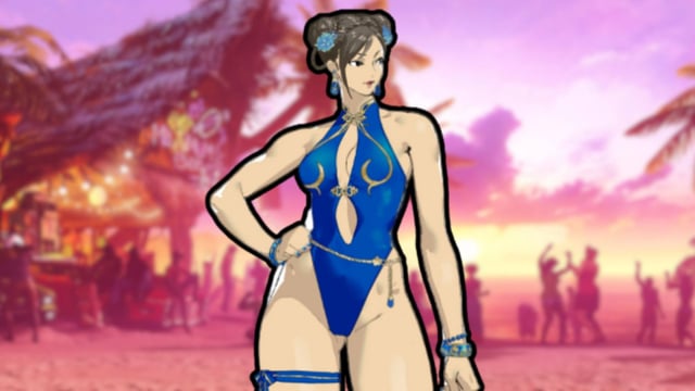 Chun-Li in a swimsuit