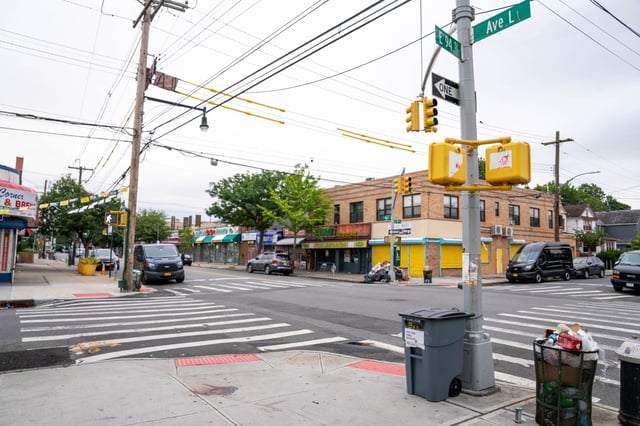 A 21yr old man was pronounced dead at Brookdale Hospital after he was shot in the head outside of 9323 Avenue L in Brooklyn on Thursday June 26, 2025. 2240. A 25yr old man, shot in the right leg at the same location, was also taken to Brookdale Hospital. Photos taken on Friday June 27, 2025. 0716. (Theodore Parisienne / New York Daily News)
