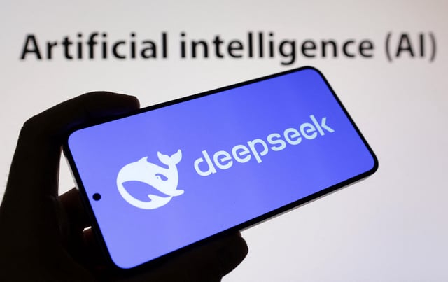 The Deepseek logo and words reading "Artificial Intelligence AI" are seen in this illustration taken on January 29, 2025. REUTERS/Dado Ruvic/Illustration/File Photo