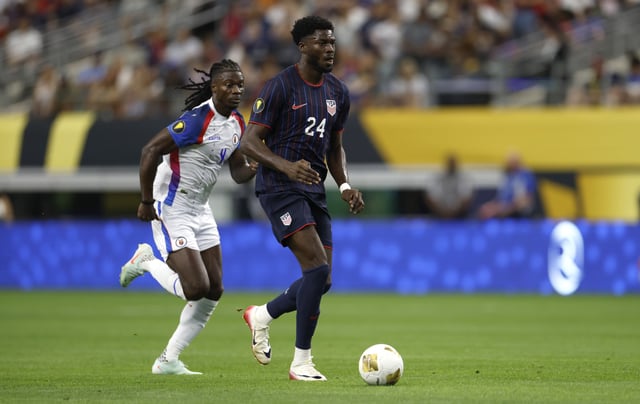 Entering Sunday&#39;s quarterfinal match vs. Costa Rica, Patrick Agyemang (right) and the USA have 2-to-1 odds to win the Gold Cup, per DraftKings.