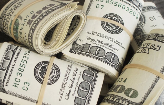 rolls of money