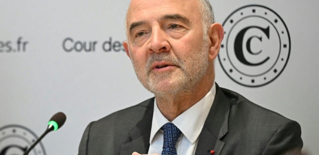 Le Premier président de la Cour des comptes Pierre Moscovici, le 8 avril 2025 à Paris