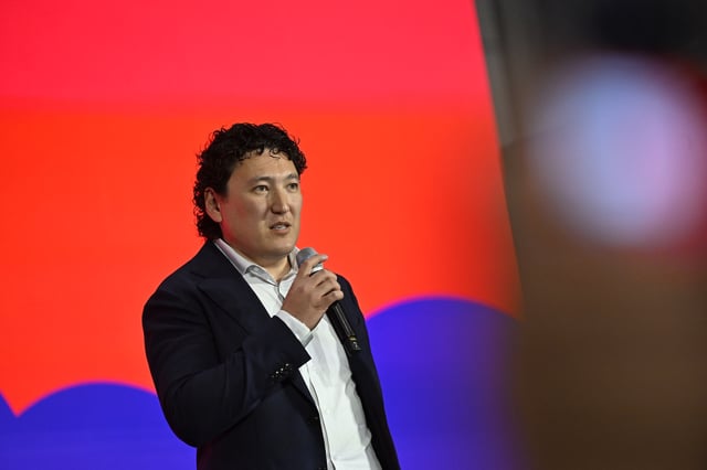 COO Akbar Nurlybayev speaking at the Collision tech conference in Toronto in June 2024. Christopher Katsarov Luna for The Logic