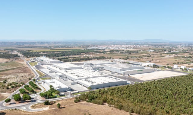 Vista aérea del bloque logístico de Almeirim