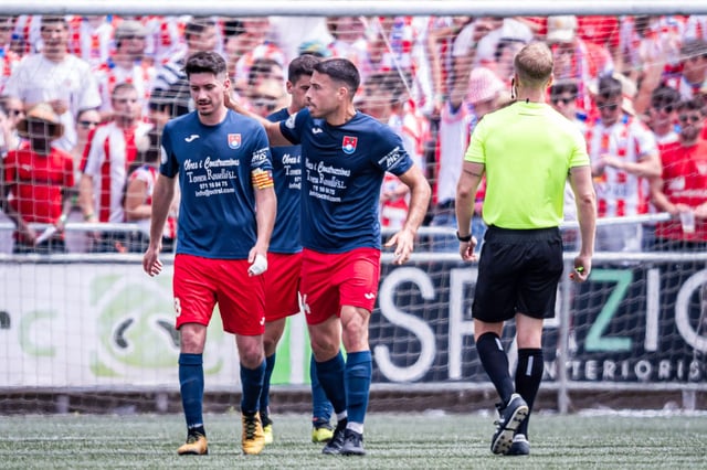 El Porreres durante el partido frente al Monzón con el que consiguió el ascenso a Segunda RFEF