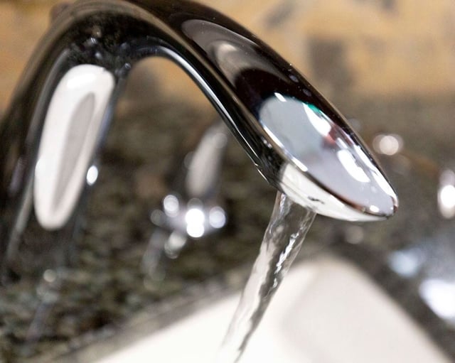 Tap water is seen in this photo illustration taken in Washington, D.C., on Aug. 19, 2019.