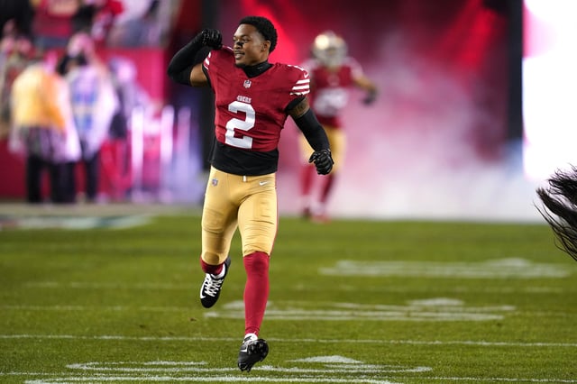 Dec 12, 2024; Santa Clara, California, USA; San Francisco 49ers cornerback Deommodore Lenoir (2) is introduced before the start of the game against the Los Angeles Rams at Levi's Stadium. Mandatory Credit: Cary Edmondson-Imagn Images/File Photo
