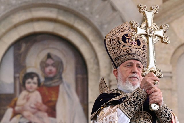 The church's leader, Catholicos Garegin II, has been denouncing Pashinyan since 2020