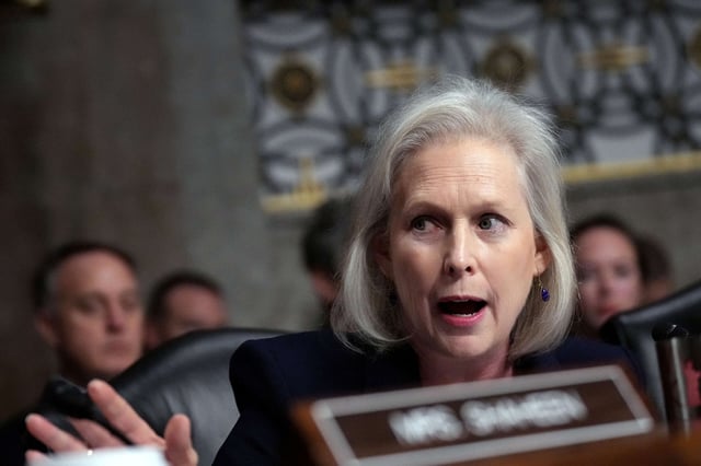 Sen. Kirsten Gillibrand speaks during a hearing on Capitol Hill on January 14, 2025, in Washington, D.C.