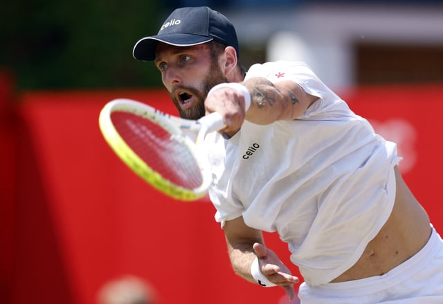 Tennis - Queen's Club Championships - Queen's Club, London, Britain - June 19, 2025, France's Corentin Moutet in action during his round of 16 match against Britain's Jacob Fearnley Action Images via Reuters/Peter Cziborra/File Photo