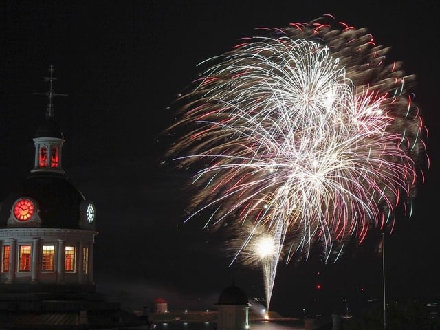  Canada Day Fireworks in Kingston’s Confederation Basin on July 1, 2024.