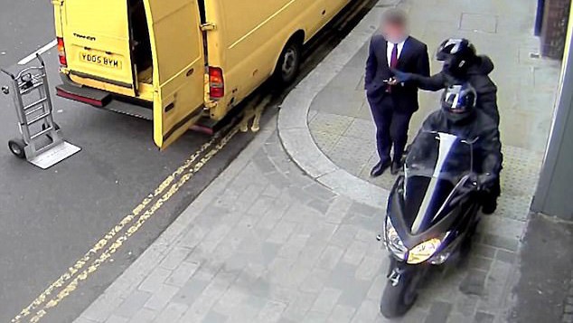 Thieves on motorbikes, e-bikes or scooters often grab phones from pedestrians before making a rapid getaway