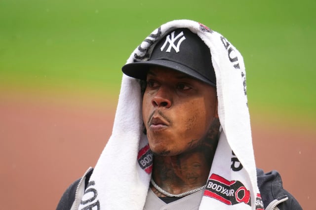 New York Yankees pitcher Marcus Stroman walks from the bullpen after warming up before a baseball game against the Pittsburgh Pirates in Pittsburgh, Saturday, April 5, 2025. (AP Photo/Gene J. Puskar)