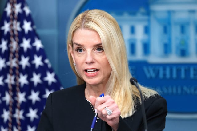 Attorney General Pam Bondi at the White House the briefing room on June 27, 2025.