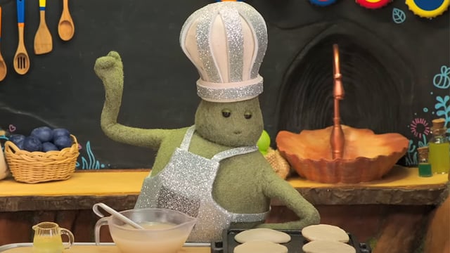 Tiny Chef in the kitchen.