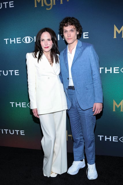 Mary-Louise Parker and her son, William Atticus Parker, attend "The Institute" screening on June 26, 2025. 