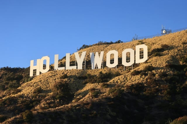 Le panneau "Hollywood", à Los Angeles, le 8 décembre 2023
