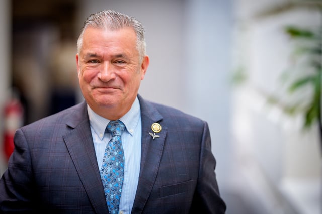 Representative Don Bacon (R-NE) can be seen arriving for a House Republican conference meeting at the U.S. Capitol on May 6, 2025, in Washington, D.C. (Photo by Andrew Harnik/Getty Images)