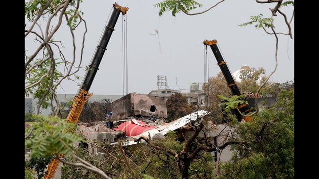 Wreckage of an Air India aircraft, bound for London's Gatwick Airport, which crashed during take-off from an airport in Ahmedabad (REUTERS)