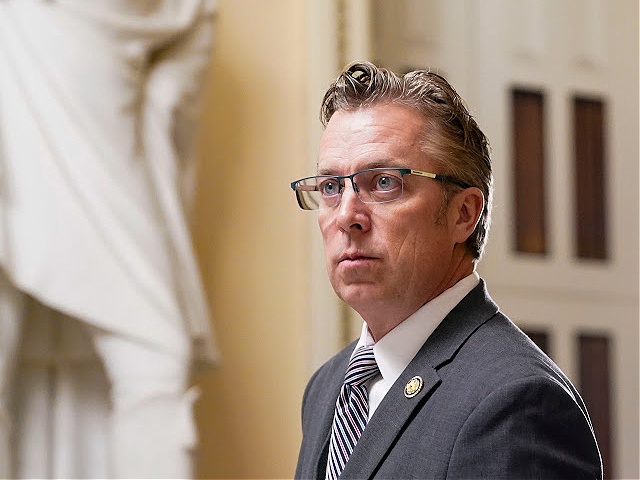 Representative Andy Ogles, a Republican from Tennessee, at the US Capitol in Washington, DC, US, on Tuesday, Feb. 25, 2025. House Speaker Mike Johnson opted to get his membership on the record as fast possible, scheduling a vote today that’ll show how much Republican support there is for a budget resolution that covers more ground than the Senate’s. Photographer: Kent Nishimura/Bloomberg