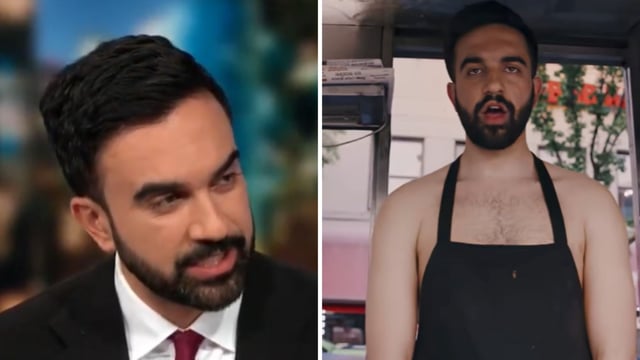 Zohran Mamdani tried to keep a straight face as an interviewer played his 2019 rap video, “Nani.”. 