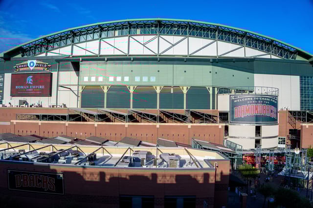 May 31, 2025; Phoenix, Arizona, USA; A general view of fans as they arrive for a baseball game between the Washington Nationals and Arizona Diamondbacks at Chase Field. Mandatory Credit: Allan Henry-Imagn Images/File Photo