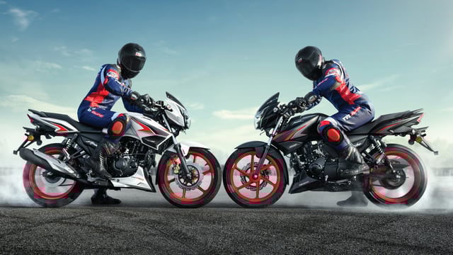 The all-new 2025 TVS Apache RTR 160 gets dual-channel ABS for the first time.