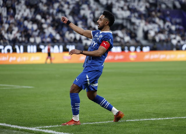 Soccer Football - Saudi Pro League - Al Hilal v Al Orubah - Kingdom Arena, Riyadh, Saudi Arabia - May 12, 2025 Al Hilal's Salem Al Dawsari celebrates scoring their second goal REUTERS/Hamad I Mohammed/File Photo