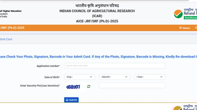 ICAR AIEEA PG, AICE admit cards 2025 released