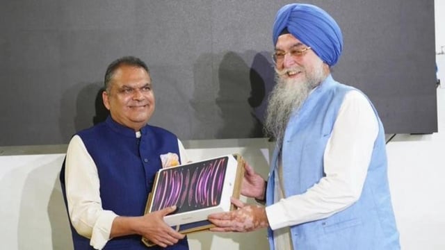 Sanjeev Arora, the newly elected Aam Aadmi Party (AAP) MLA from the Ludhiana West assembly seat, was administered the oath by the Punjab Vidhan Sabha Speaker Kultar Singh Sandhwan in Chandigarh on Saturday. (X)