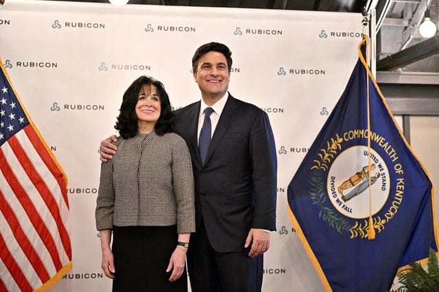 Chairman&amp; CEO of Rubicon, Nate Morris poses at the Concordia Lexington Summit reception at Lexington Marriott City Center on April 6, 2022, in Lexington, Kentucky. (Jon Cherry/Concordia/Getty Images North America/TNS)