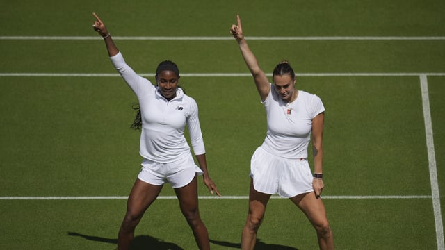 Coco Gauff and Aryna Sabalenka took some time to shoot a video with each other during their pre-Wimbledon preparations.