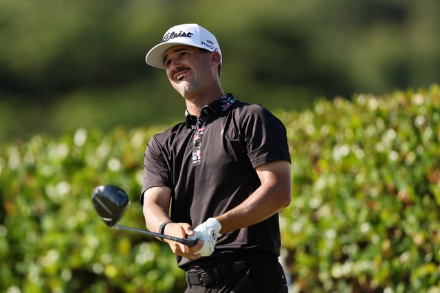 RIO GRANDE, PUERTO RICO - MARCH 07: Philip Knowles of the United States plays his shot from the 14th tee during the second round of the Puerto Rico Open 2025 at Grand Reserve Golf Club on March 07, 2025 in Rio Grande, Puerto Rico. (Photo by Emilee Chinn/Getty Images)