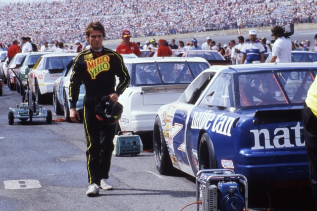 American actor Tom Cruise on the set of Days of Thunder, directed by Tony Scott.